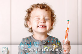 Child brushing their teeth