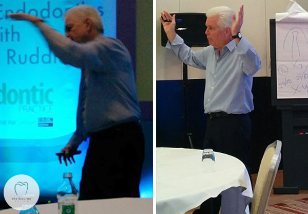 Dr Cliff Ruddle. Lots of energy, lots of arm-waving, very little formality!